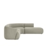 Zenliving Wood Left Aligned 3-Seater With Upholstery Non Storage Sofa In White Colour