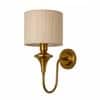 Devansh Metal Electric Wall Light in Antique Gold Colour with Black Shade Count of 2 Lights