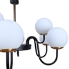 Eliante 9-Light White Mild Steel And Glass Chandelier, Modern Hanging Ceiling Light Fixture