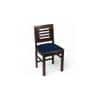 Rosslyn Sheesham Wood Dining Chair in Mahogany Finish & Navy Blue Velvet Cushion Seat