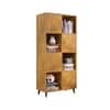 Hexa Engineered Wood Bookshelf Multipurpose Storage Rack in Giant Wood and Frosty White
