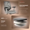 Marvel Ergonomic High Back Study Chair with Headrest in Grey Colour
