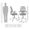 Oxter Medium Back Mesh Office Chair (Black)
