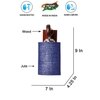 Devansh Solid Wood Electric Wall Light in Brown Colour with Blue Shade Count of 1 Light