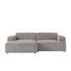 Sophisticated Wood Right Aligned 2-Seater With Upholstery Non Storage Sofa In Grey Colour