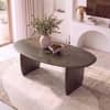Zen Asymmetric Solid Wood 6 Seater Dining Table in Danish Walnut Finish