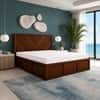 Vanya Solid Wood Comfort King Bed Box Storage Provincial Teak Finish Mattress 72 x 78 Inches