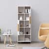 Hexa Engineered Wood Bookshelf Multipurpose Storage Rack in Frosty White Colour