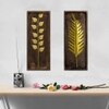 MDF Abstract Metal Wall Decor in Gold Set of 2