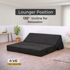 Coirfit Folding 2 Seater Double Foam Fold Out Sofa Cum Bed  in Dark Grey Colour