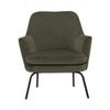 Scandinavian Lucian Lounge Chair Green Black Finish