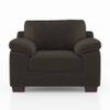 Esquel Premium 1 Seater Fabric Sofa in Stone Grey Velvet Colour