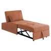 Evenie 1 Seater Pull Out Sofa cum Bed  in Orange Colour