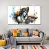 The Castle Decor Krishna Ji Wall Painting Wooden Framed 27x48 Inch (Style 22)