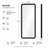 The Artment Unbreakable Black Square Puff Floor Mirror (170 x 70) cm