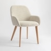 Ashford Solid Wood Dining Chair in Beige Colour