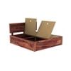 Esra Sheesham Wood King Size Bed Box Storage Provincial Teak Finish (72 x 78 inches)