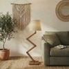 Flex Beige Jute Floor Lamp with Beige Jute Base