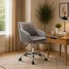 Doe Buck Leisel Modern Grey Velvet Office Chair