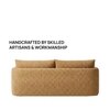 Cozychic Wood 3 Seater With Upholstery Non Storage Sofa In Yellow Colour