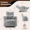 Helios Motorised Recliner Chair for  Premium Soft Suede Fabric 1 Seater Chair - Grey
