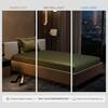 Stoa Paris 300TC UltrSatin Single Bedsheet Set Satin Single Olive Oasis