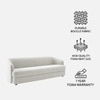 Elegantensemble Wood 3 Seater With Upholstery Non Storage Sofa In Grey Colour