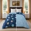 Blue Floral 300 GSM Cotton Double Bed Size Comforter from Threads