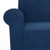 Diaz Rocker Swivel Recliner Blue Micro Velvet