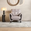 Radiance 1 Seater Leather Sole in Light Grey Colour