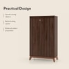 Webster 24 Pair Shoe Rack in Walnut Finish