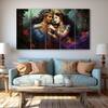 The Castle Decor Premium Radha Krishna Wall Art Wooden Frame 27x48 Inch (Style 3)