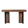 Fomo Solid Sheesham Wood Cansole Table In Grey Finish