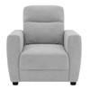 Alvaro Velvet 1 Seater Sofa Grey Color