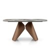 Aeris Oval Metal Coffee Table in Saturn Spanish Ceramic Finish