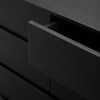 Mahe Solid Wood Chest Of 6 Drawers In Matte Black Finish