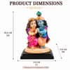 Devotional Eternal Radha Krishna Statue in Multicolor Colour