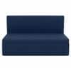 Aredo 3 Seater Velvet Pull Out Sofa Cum Bed in Navy Blue Color With Storage