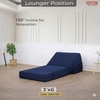 Coirfit Folding 1 Seater Single Foam Fold Out Sofa Cum Bed in Dark Blue Colour