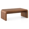 Quinn Rectangular Solid Wood Coffee Table In Amber Walnut Finish