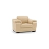 Trissino 1 Seater Leather Sofa in Cream Colour