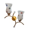 Devansh Metal Electric Wall Light in Gold Colour with Multi Shade Count of 2 Lights