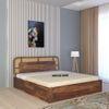 Sunburst Ratan Solid Wood King Size Storage Bed