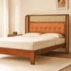 Zenith Comfort Solid Wood Non Storage Queen Bed in Provincial Teak Finish