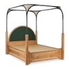 Andaman Narcodam Canopy Solid Wood Queen Bed in Brown Colour