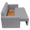 Baruna 2 Seater Velvet Pull Out Sofa Cum Bed with Storage In Grey Color
