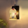 Devansh Solid Wood Electric Wall Light in Brown Colour with Multi Shade Count of 1 Light