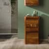 Gape Solid Wood One Drawer On Door Cabinet In Provincial Teak Finish