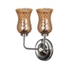 Devansh Steel Electric Wall Light in Steel Colour with Lavender Shade Count of 2 Lights
