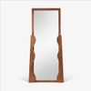 Nira Solid Wood Floor Mirror in Brown Colour